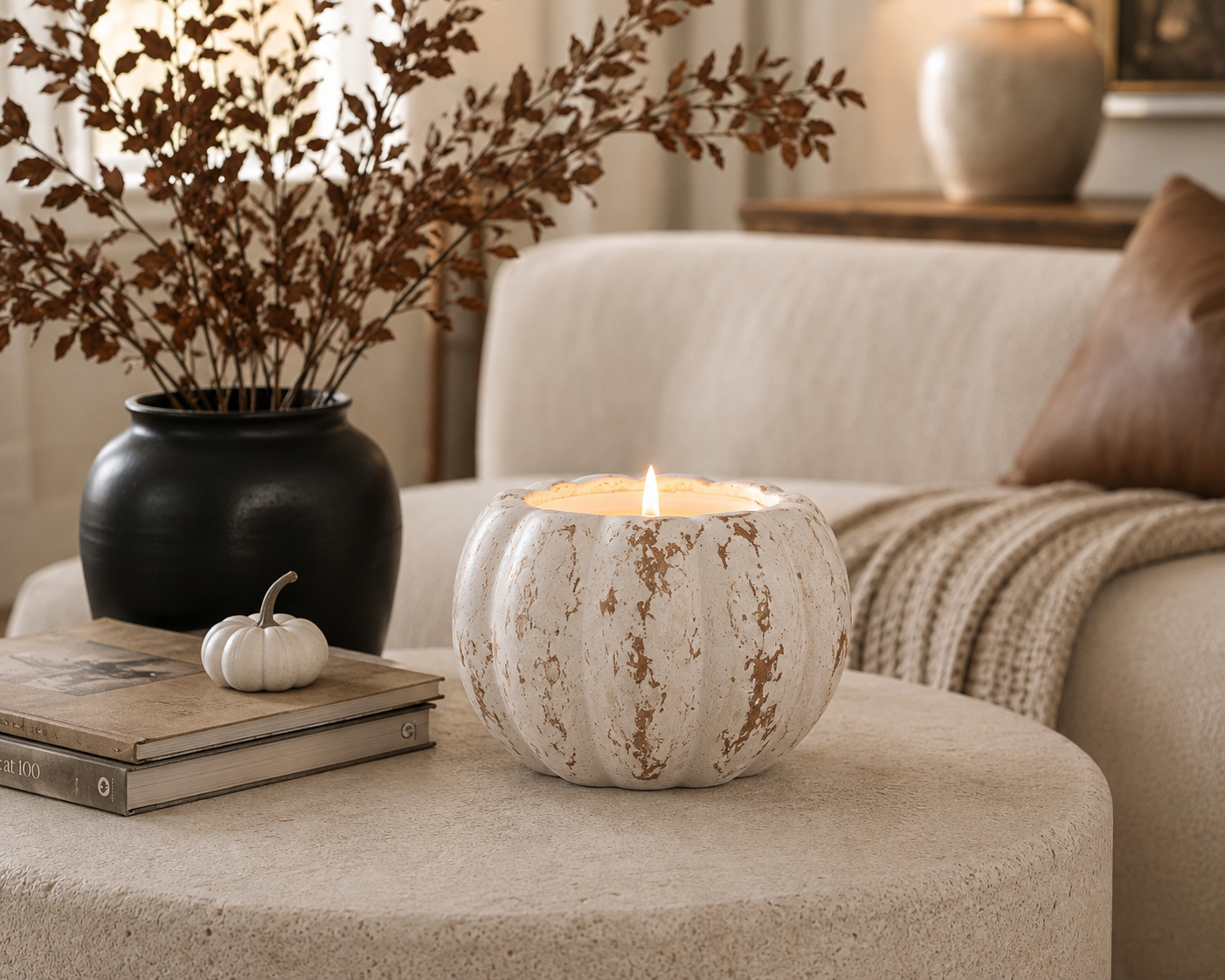 Pumpkin Clay Candle