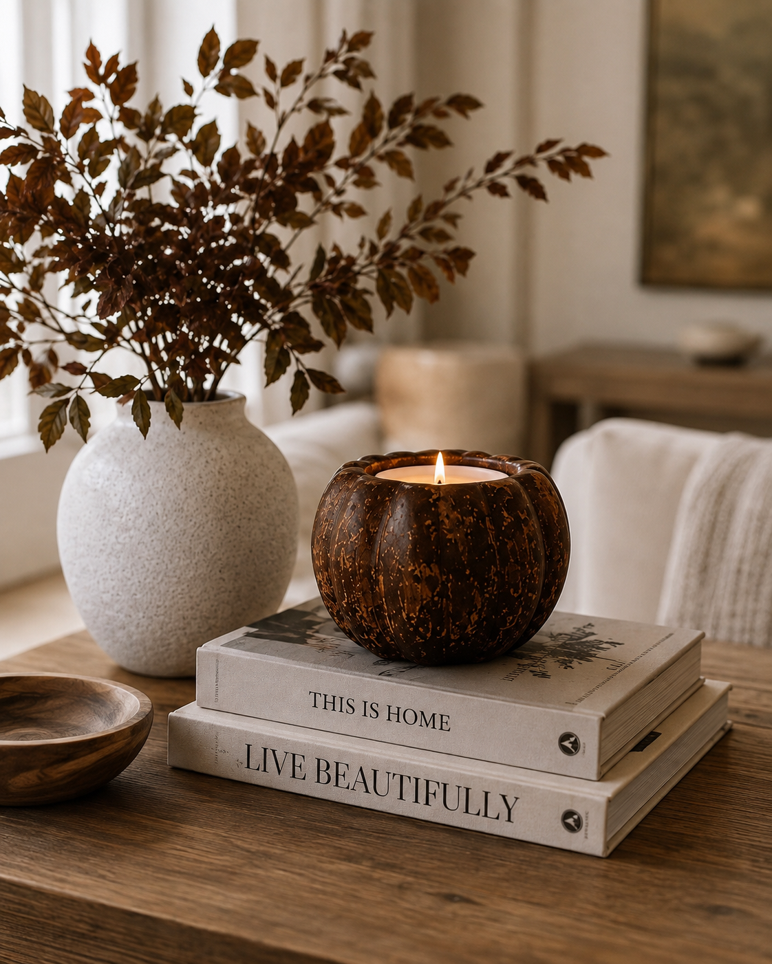 Pumpkin Clay Candle