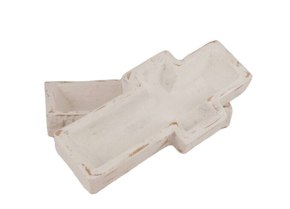 Wooden Cross Dough Bowl
