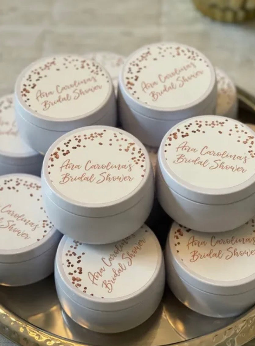 Premium Candle Tin Party Favors (Set of 12)